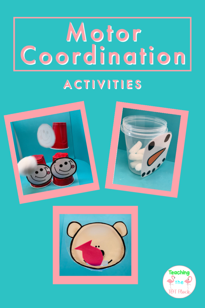 Some fun motor coordination activities included in the winter themes for preschool bundle include feed the snowman, feed the bear, and snowball knock down. These activities will make any winter day a great one. 