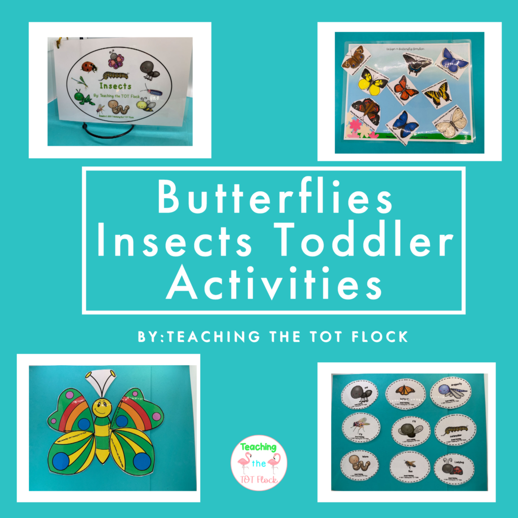 The butterflies, Insects Toddler Activities image is a click able link to the TPT product page. Click the image to learn more.