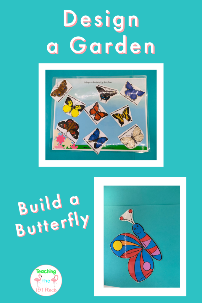 This image shows the Design a Butterfly Garden and Build a Butterfly Activities from the TPT product. There is a link below for more information. 