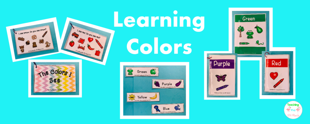 There are many ways to learn colors in the class. Using word wall cards to label colors will bring awareness and literacy. Using posters to show various objects that typically are that color helps build concrete knowledge.  Reading books that focus on colors is another great way to help build color skills. 