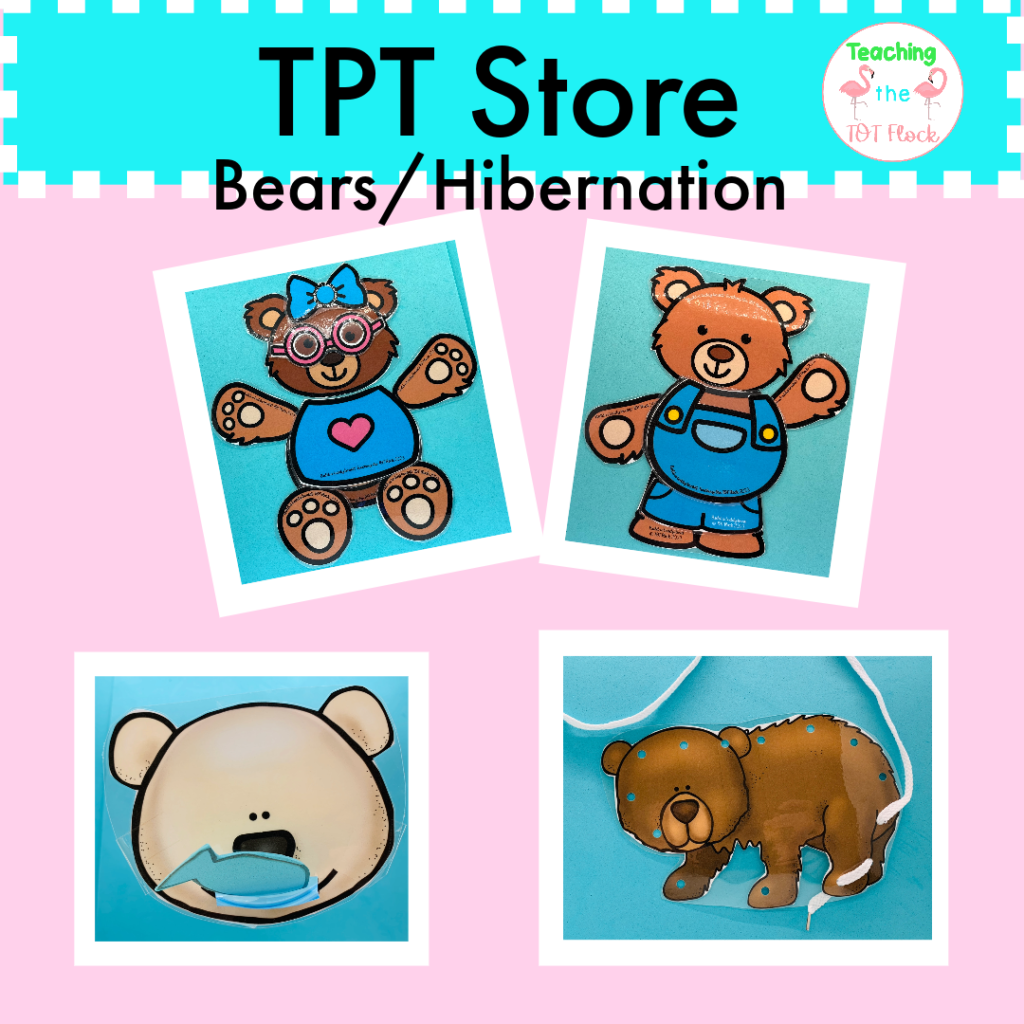 By clicking the image you can see the bears and hibernation product on the TPT Store to learn more. 