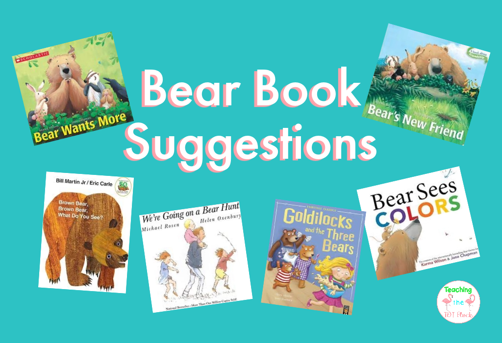 There are many bear books that you can use to help teach the bear theme for your children. Some popular bear theme books that you can read to your little ones are: Bears New Friend, Brown Bear, Goldilocks and the Three Bears, and We're Going on a Bear Hunt. There are many other books also included in the post. 