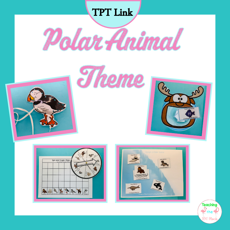 This image shows the various activities included in the Polar animal packet. This clickable image goes to the TPT Product page.