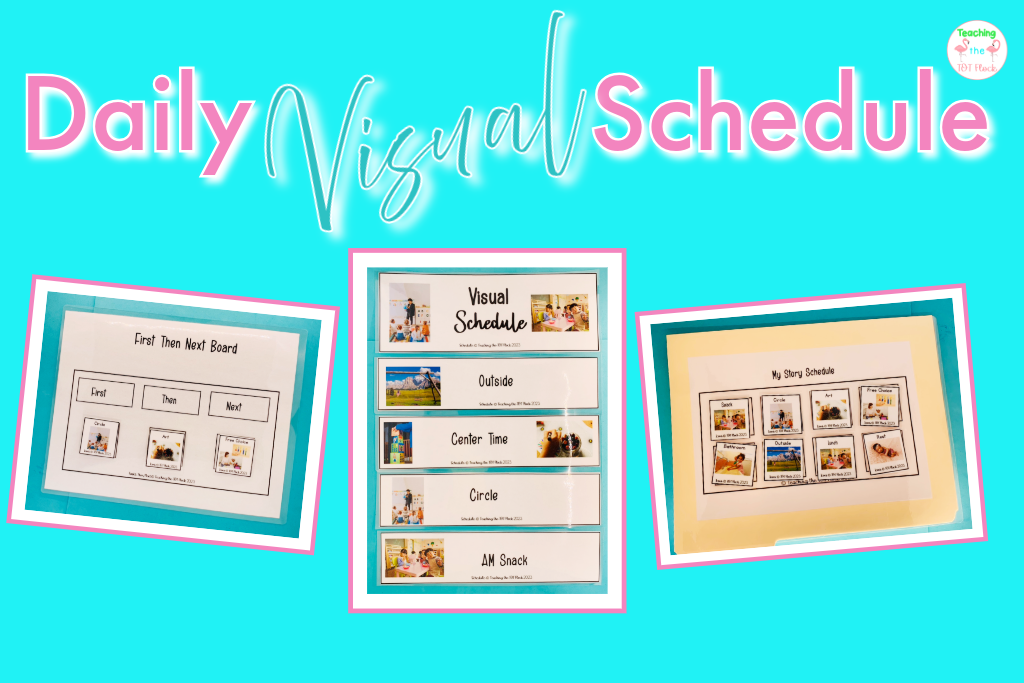 The daily visual schedule image shows some of the images of the daily visual schedule product. Clock the image to learn more and get this tool for your class. 